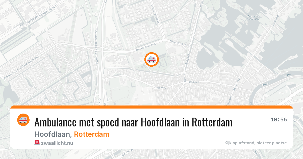 Ambulance met spoed naar Hoofdlaan in Rotterdam — 25 jul 2026