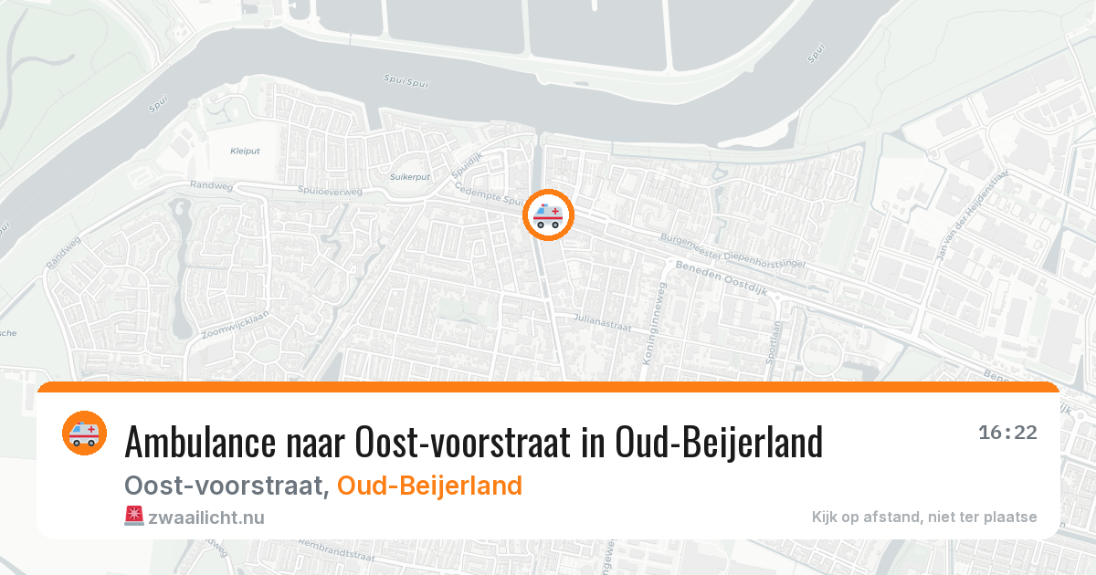 Ambulance naar Oost-voorstraat in Oud-Beijerland — 25 mrt 2026