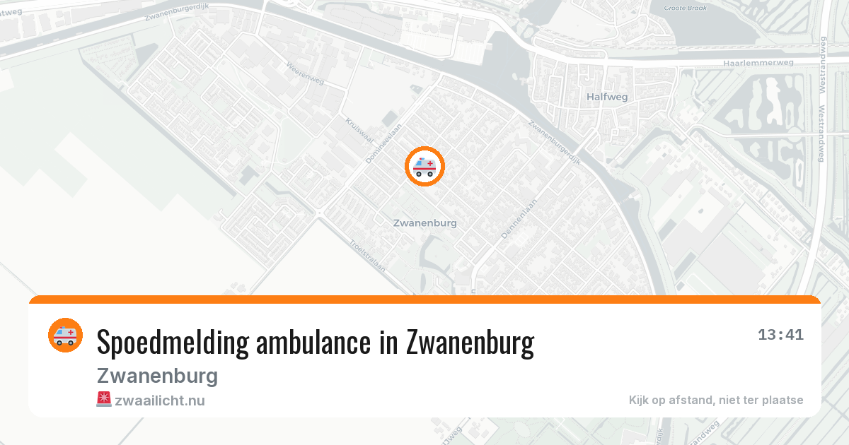 Spoedmelding ambulance in Zwanenburg — 11 jul 2026