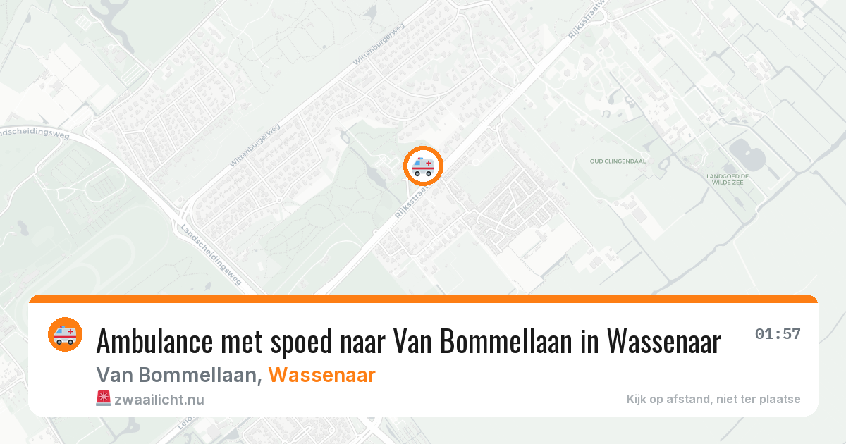 Ambulance met spoed naar Van Bommellaan in Wassenaar — 19 jul 2026