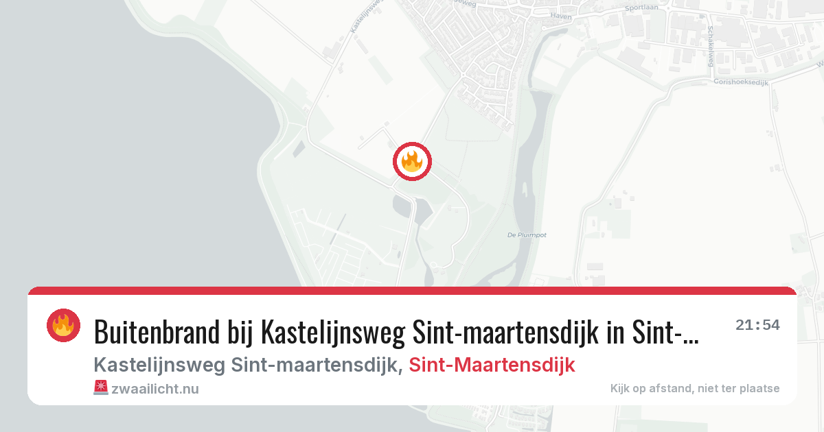 Buitenbrand bij Kastelijnsweg Sint-maartensdijk in Sint-Maartensdijk — 13 jul 2026