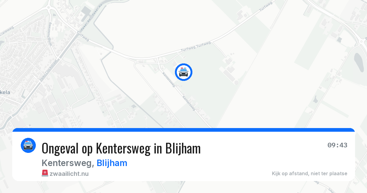 Ongeval op Kentersweg in Blijham — 10 jul 2026