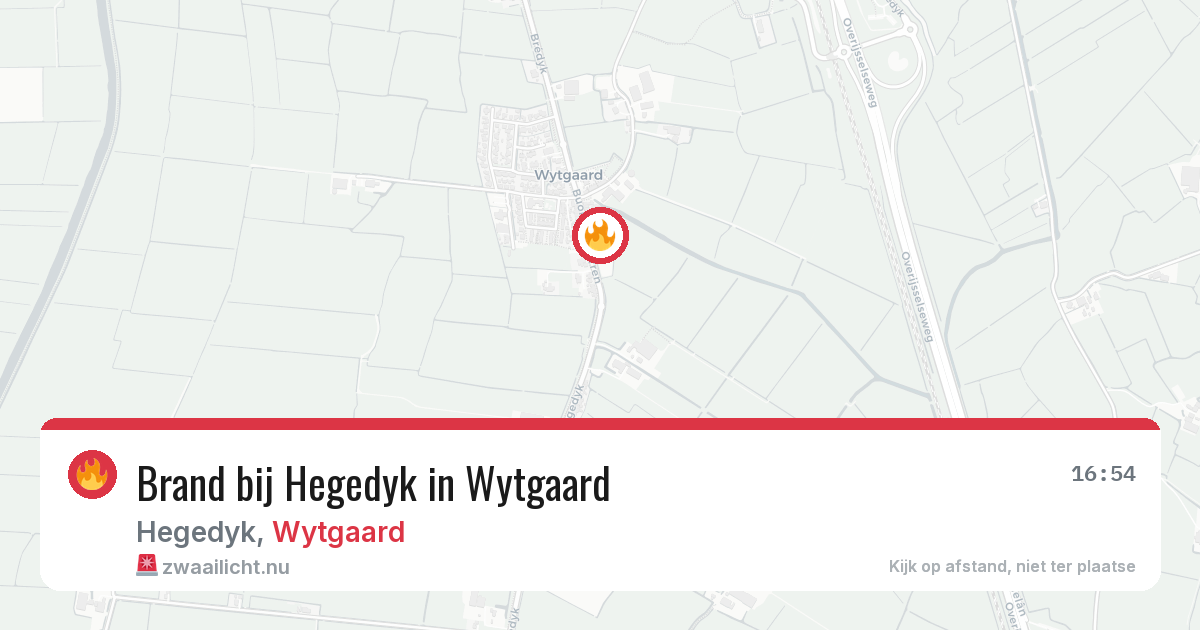 Brand bij Hegedyk in Wytgaard — 15 jul 2026
