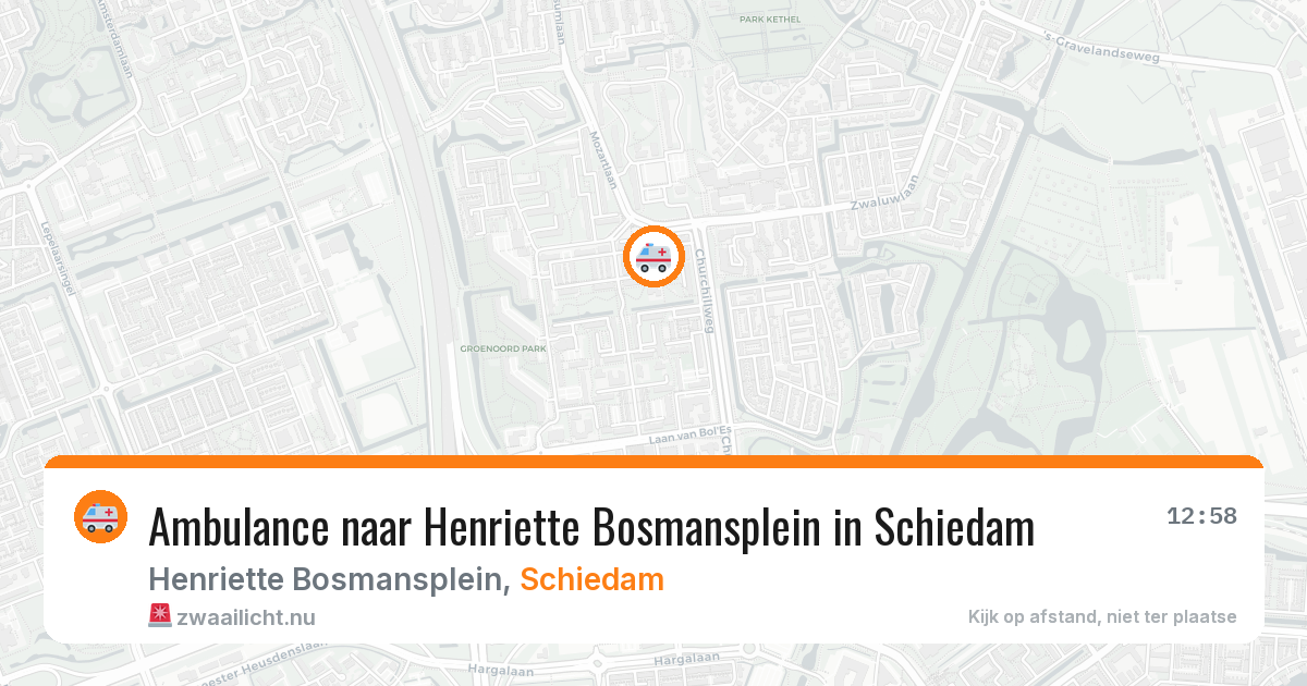 Ambulance naar Henriette Bosmansplein in Schiedam — 21 jul 2026