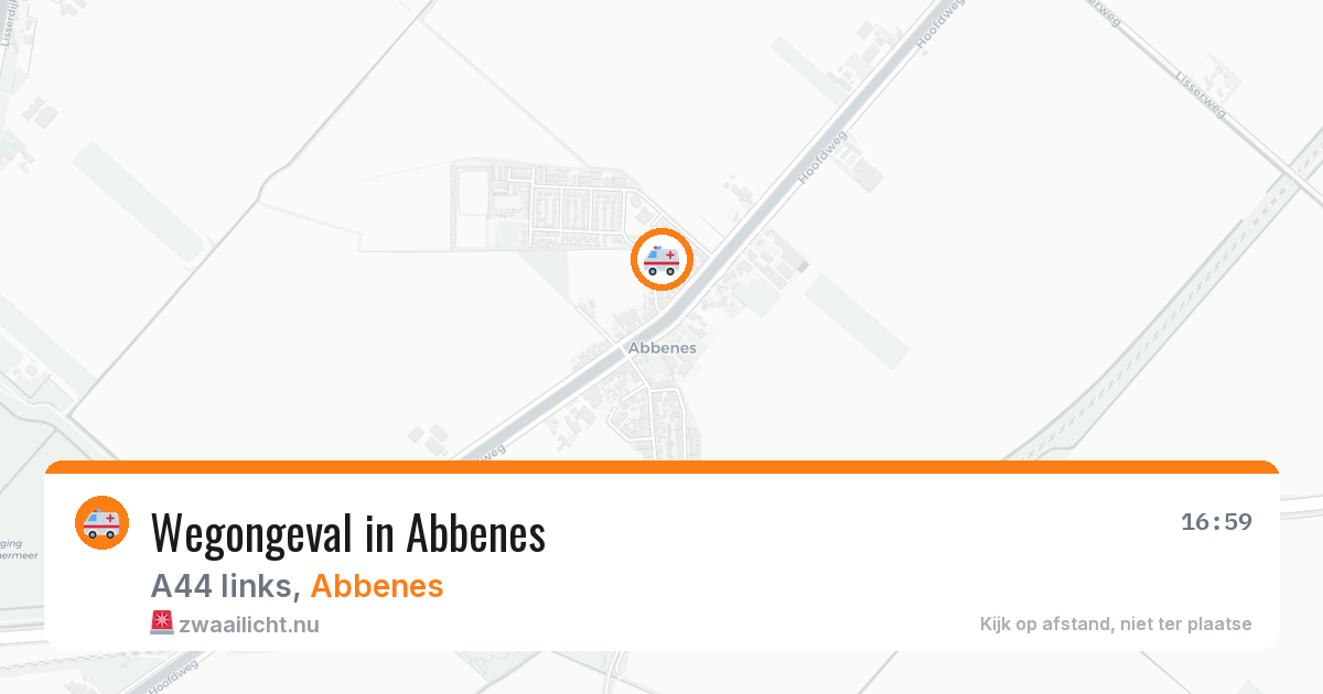 Wegongeval in Abbenes — 19 mrt 2026
