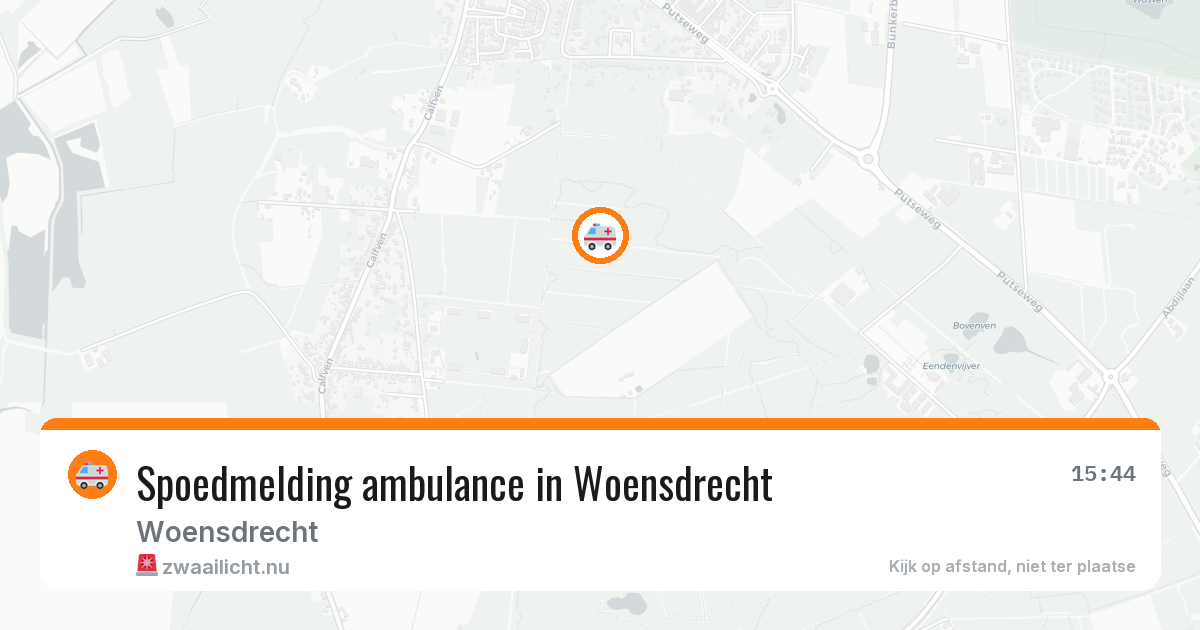 Spoedmelding ambulance in Woensdrecht — 12 apr 2026