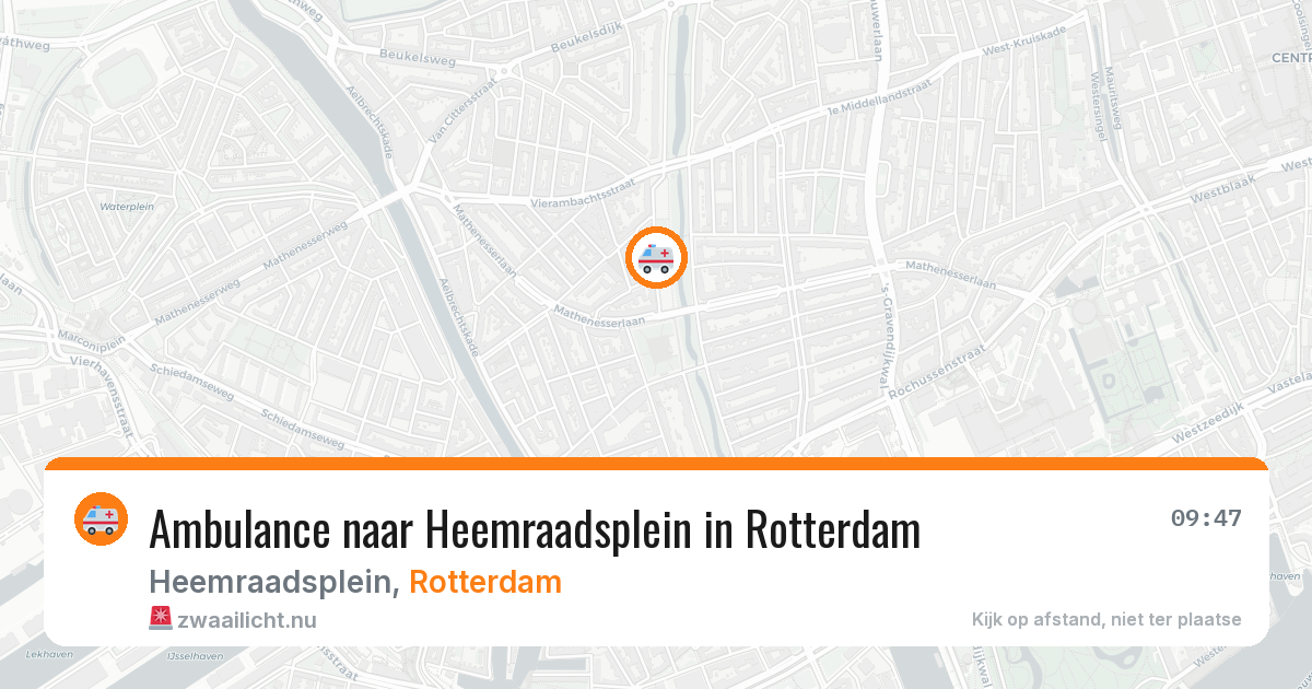 Ambulance naar Heemraadsplein in Rotterdam — 27 jul 2026
