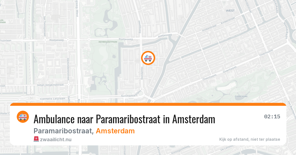 Ambulance naar Paramaribostraat in Amsterdam — 23 jul 2026