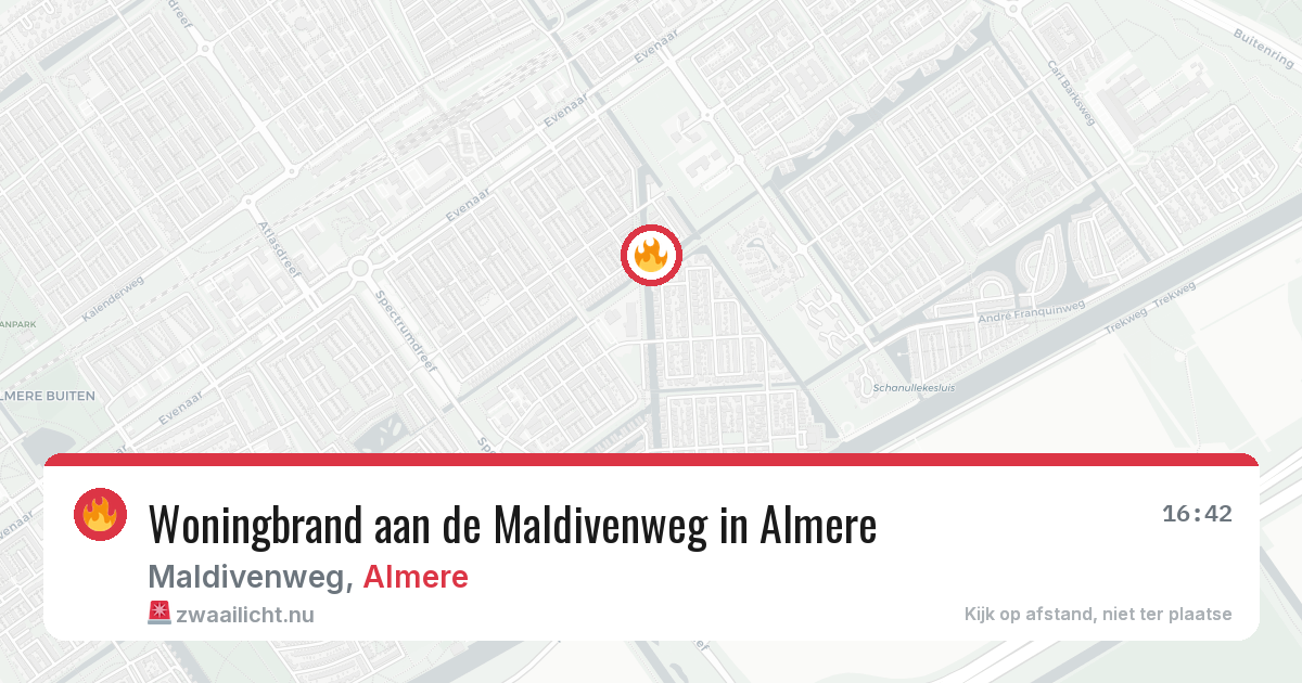 Woningbrand aan de Maldivenweg in Almere — 10 jul 2026