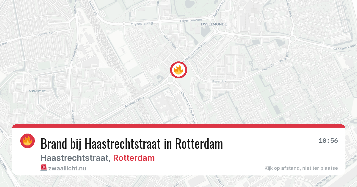 Brand bij Haastrechtstraat in Rotterdam — 1 jun 2026