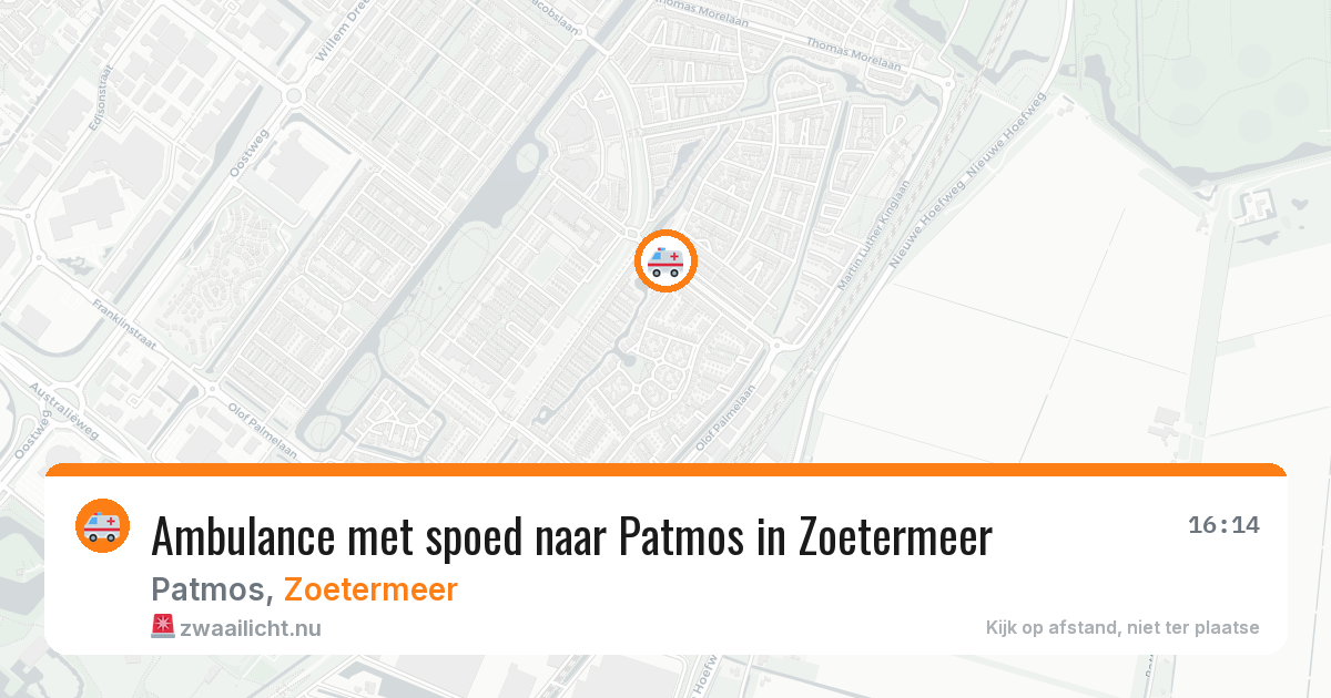 Ambulance met spoed naar Patmos in Zoetermeer — 13 jul 2026
