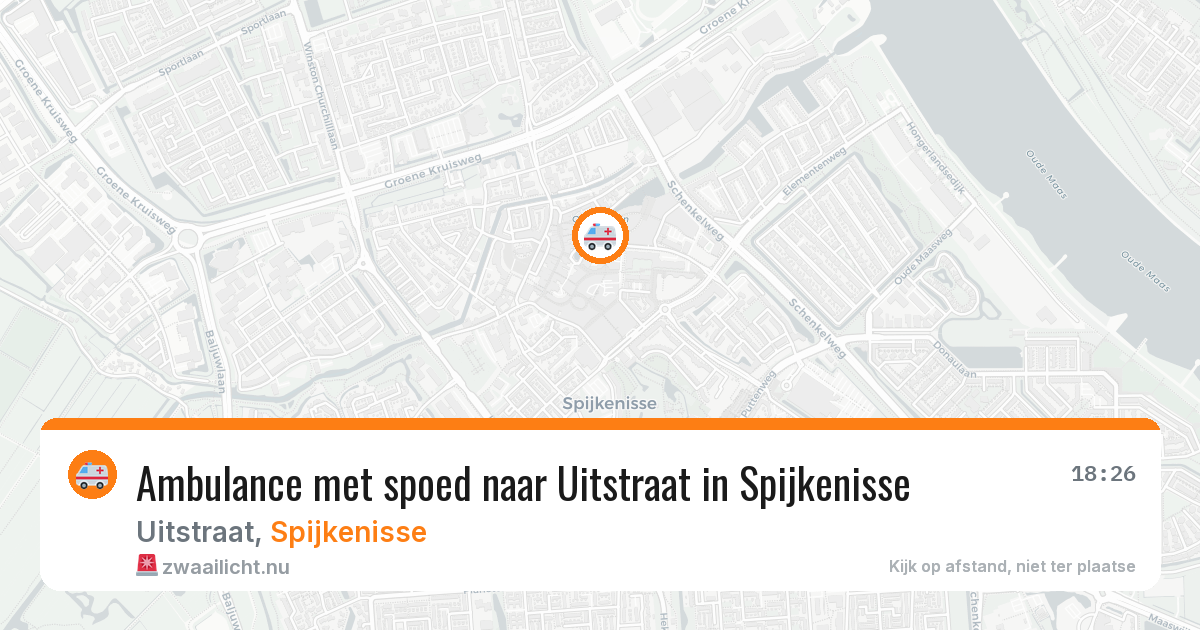 Ambulance met spoed naar Uitstraat in Spijkenisse — 27 apr 2026