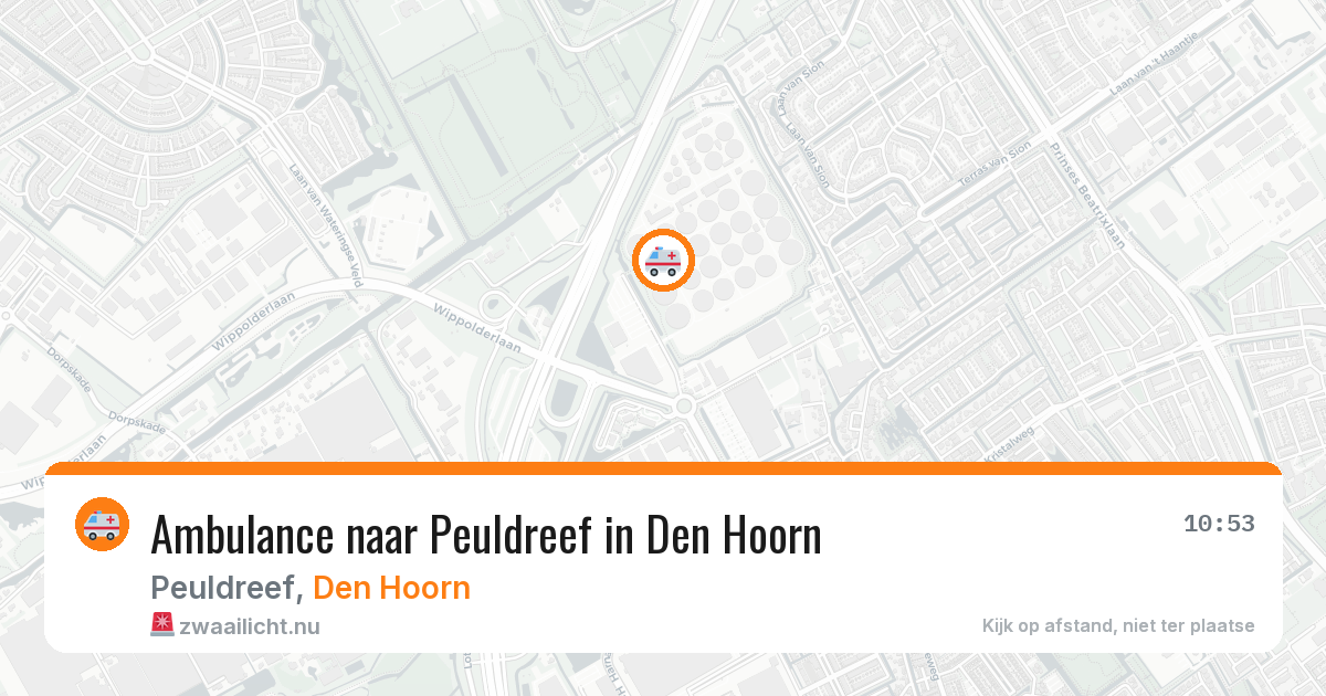 Ambulance naar Peuldreef in Den Hoorn — 23 jul 2026