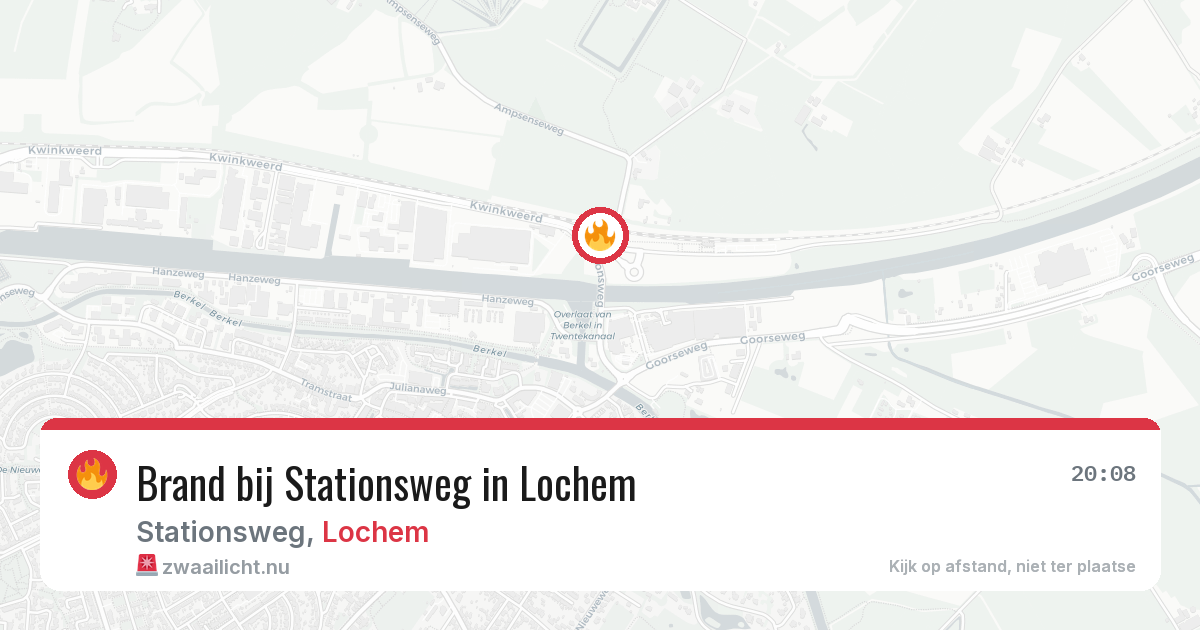 Brand bij Stationsweg in Lochem — 14 jul 2026