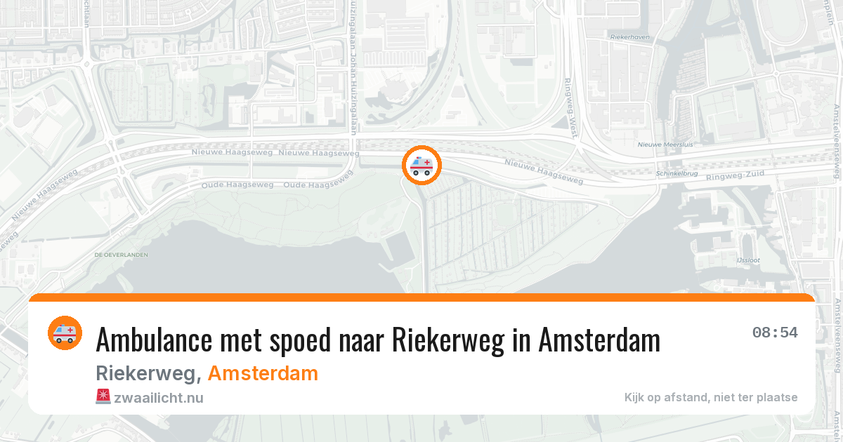 Ambulance met spoed naar Riekerweg in Amsterdam — 10 jul 2026