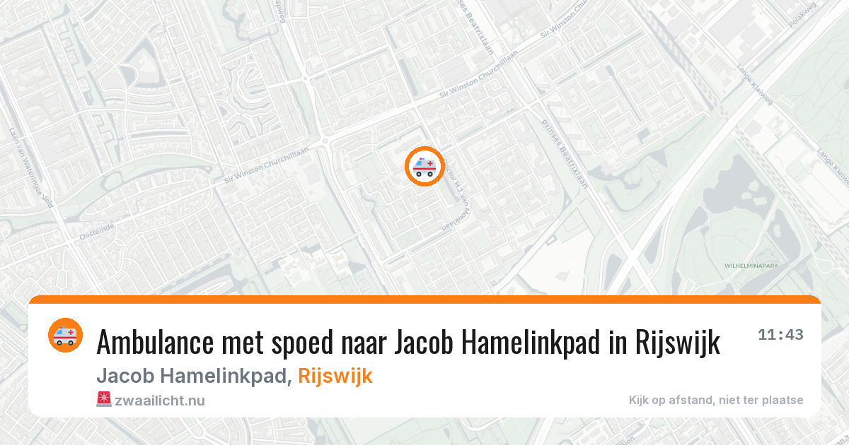 Ambulance met spoed naar Jacob Hamelinkpad in Rijswijk — 16 jul 2026