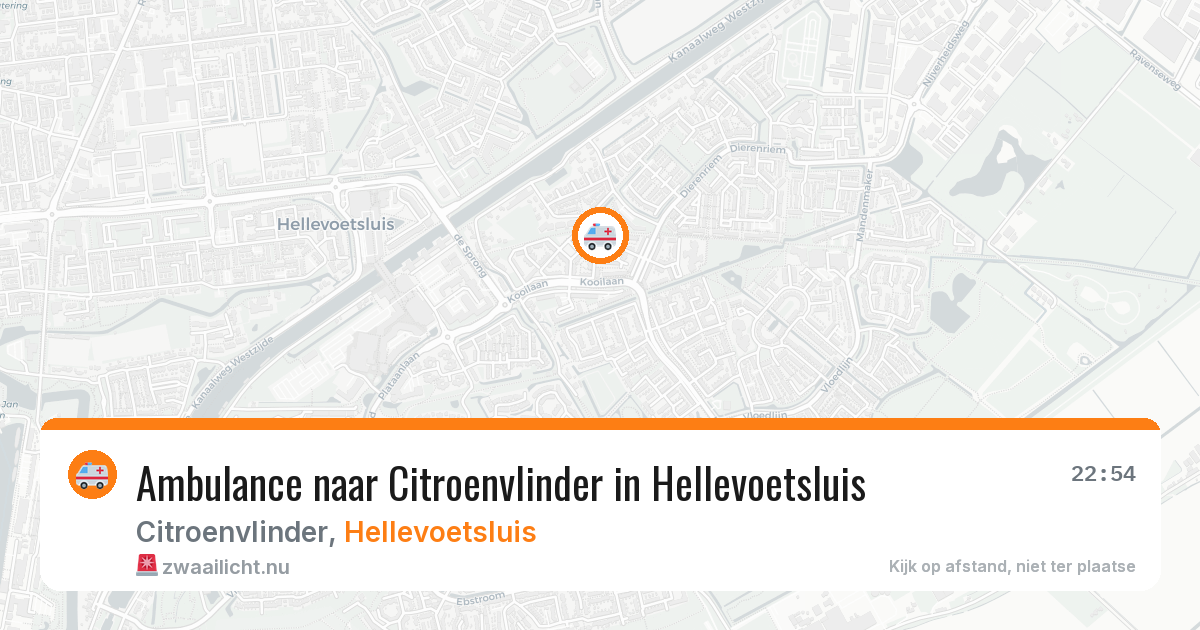 Ambulance naar Citroenvlinder in Hellevoetsluis — 2 jun 2026
