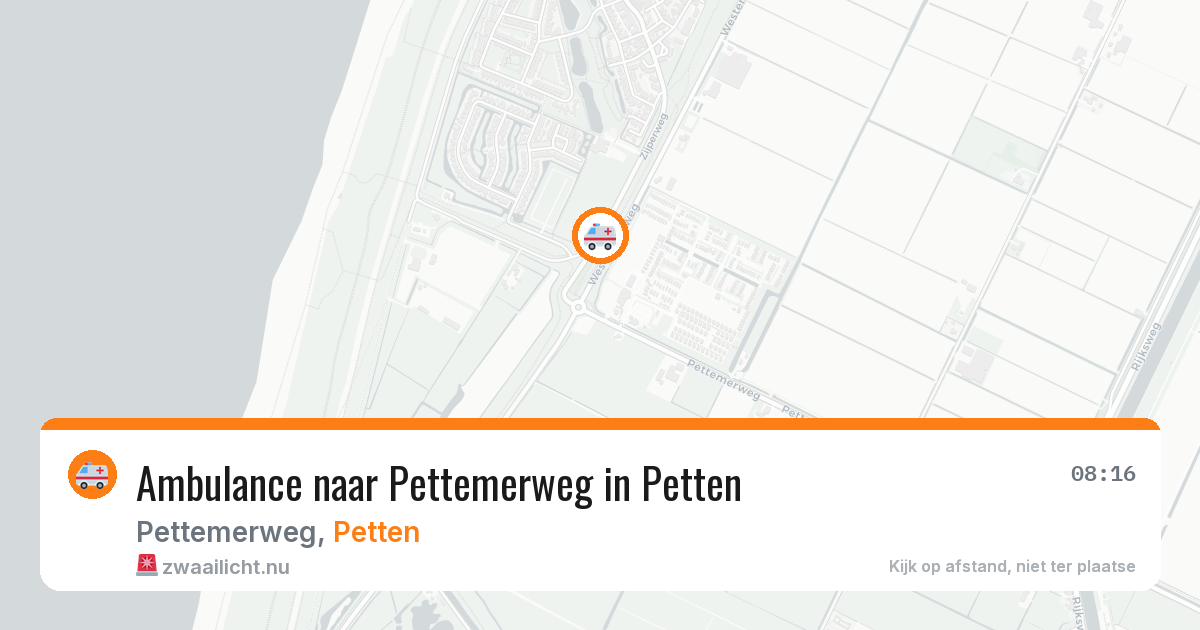 Ambulance naar Pettemerweg in Petten — 14 mei 2026