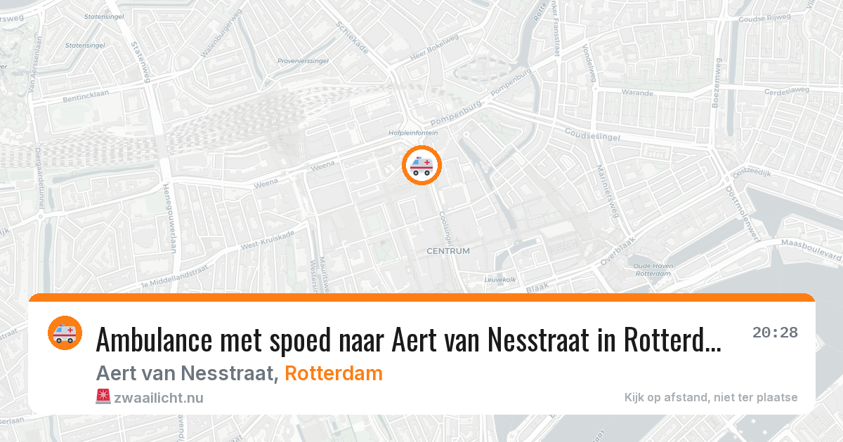 Ambulance met spoed naar Aert van Nesstraat in Rotterdam — 25 jul 2026