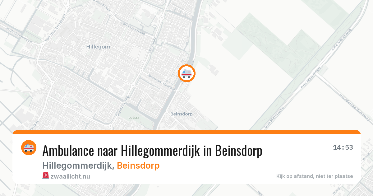 Ambulance naar Hillegommerdijk in Beinsdorp — 27 apr 2026