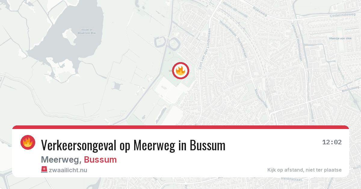 Verkeersongeval op Meerweg in Bussum — 26 mei 2026