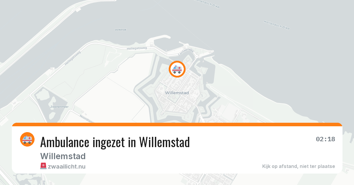 Ambulance ingezet in Willemstad — 12 jul 2026