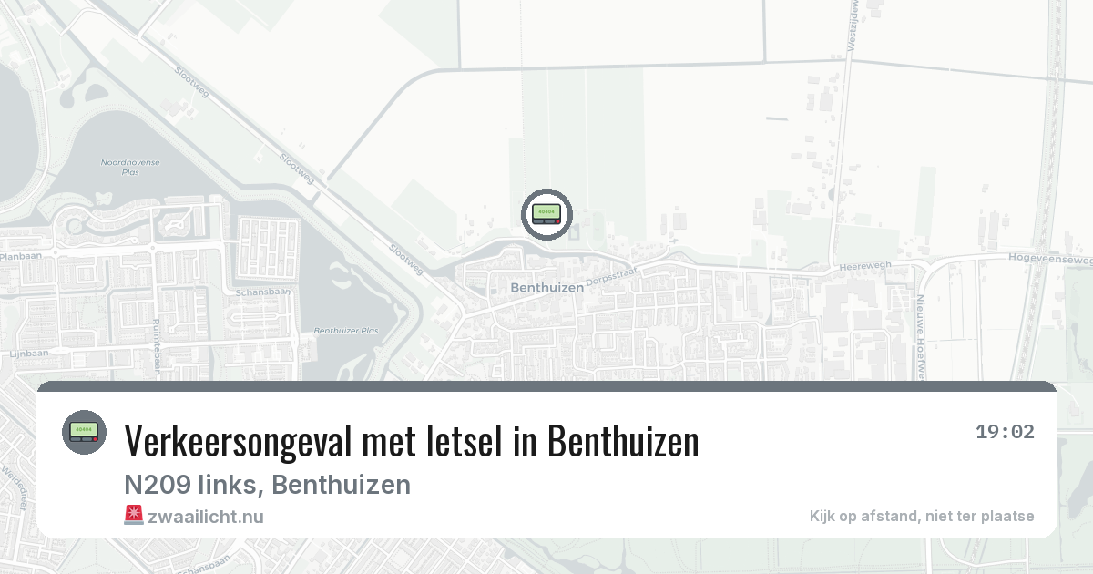 Verkeersongeval met letsel in Benthuizen — 7 mrt 2026