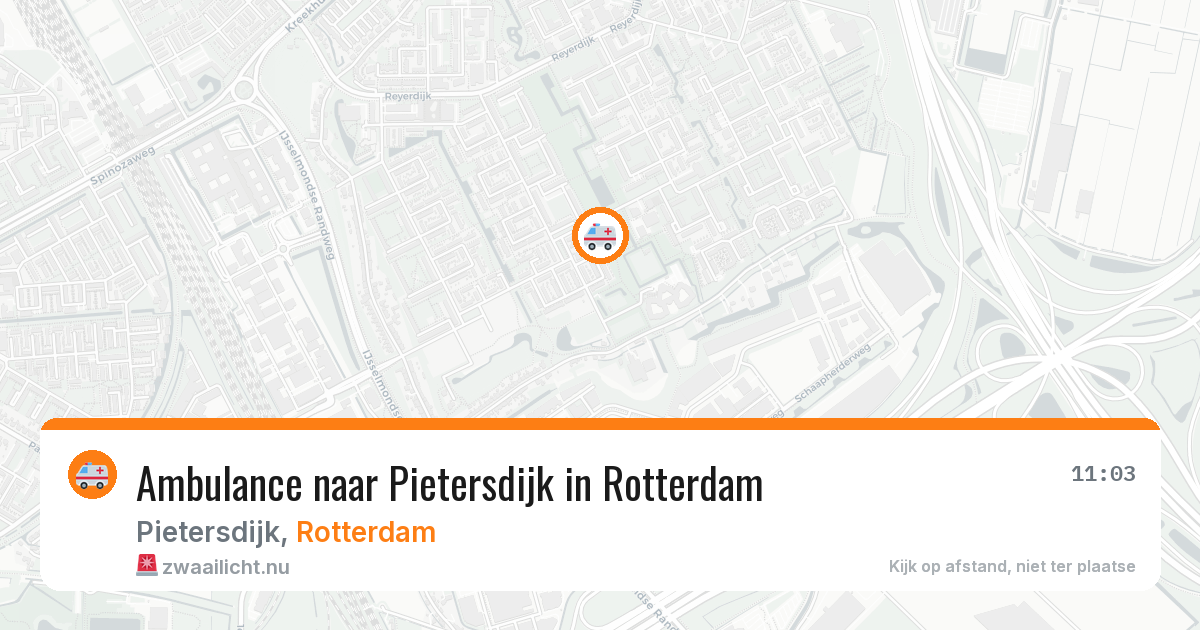 Ambulance naar Pietersdijk in Rotterdam — 19 mrt 2026