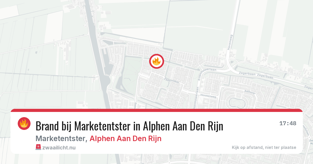 Brand bij Marketentster in Alphen Aan Den Rijn — 16 jul 2026