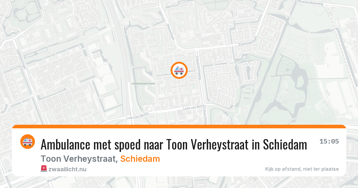 Ambulance met spoed naar Toon Verheystraat in Schiedam — 6 jun 2026