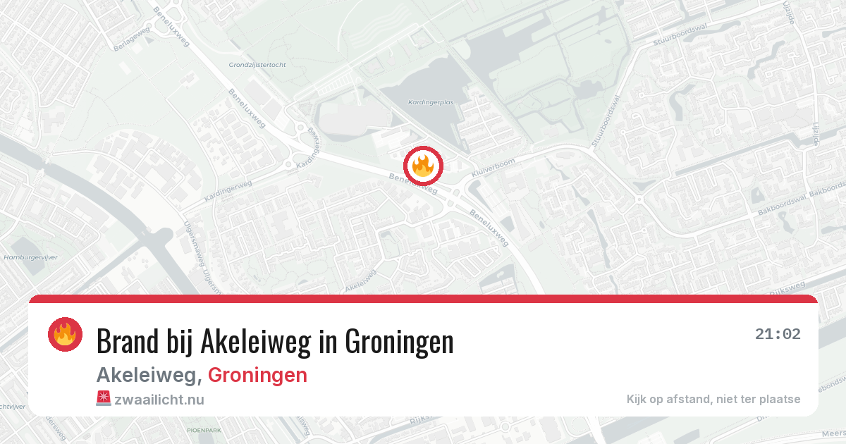 Brand bij Akeleiweg in Groningen — 29 mrt 2026