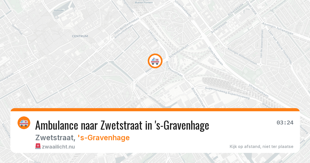 Ambulance naar Zwetstraat in 's-Gravenhage — 17 jul 2026