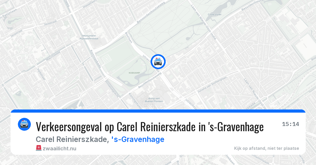 Verkeersongeval op Carel Reinierszkade in 's-Gravenhage — 16 jan 2026