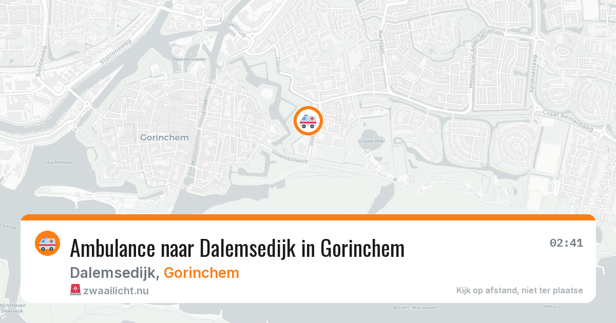 Ambulance naar Dalemsedijk in Gorinchem — 25 apr 2026