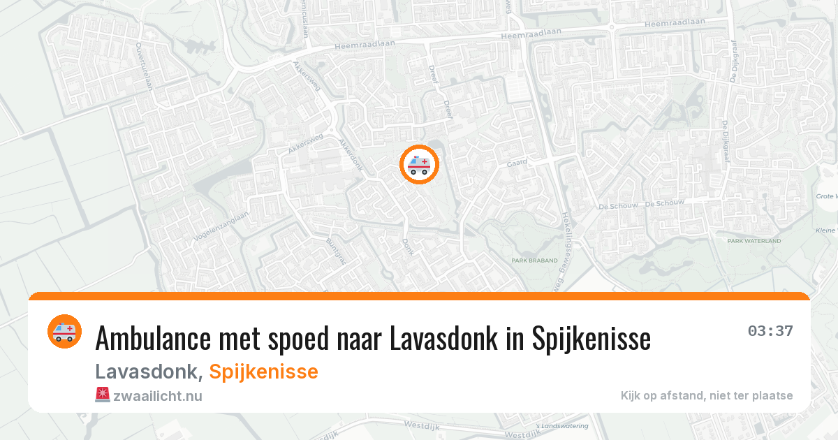 Ambulance met spoed naar Lavasdonk in Spijkenisse — 24 jul 2026
