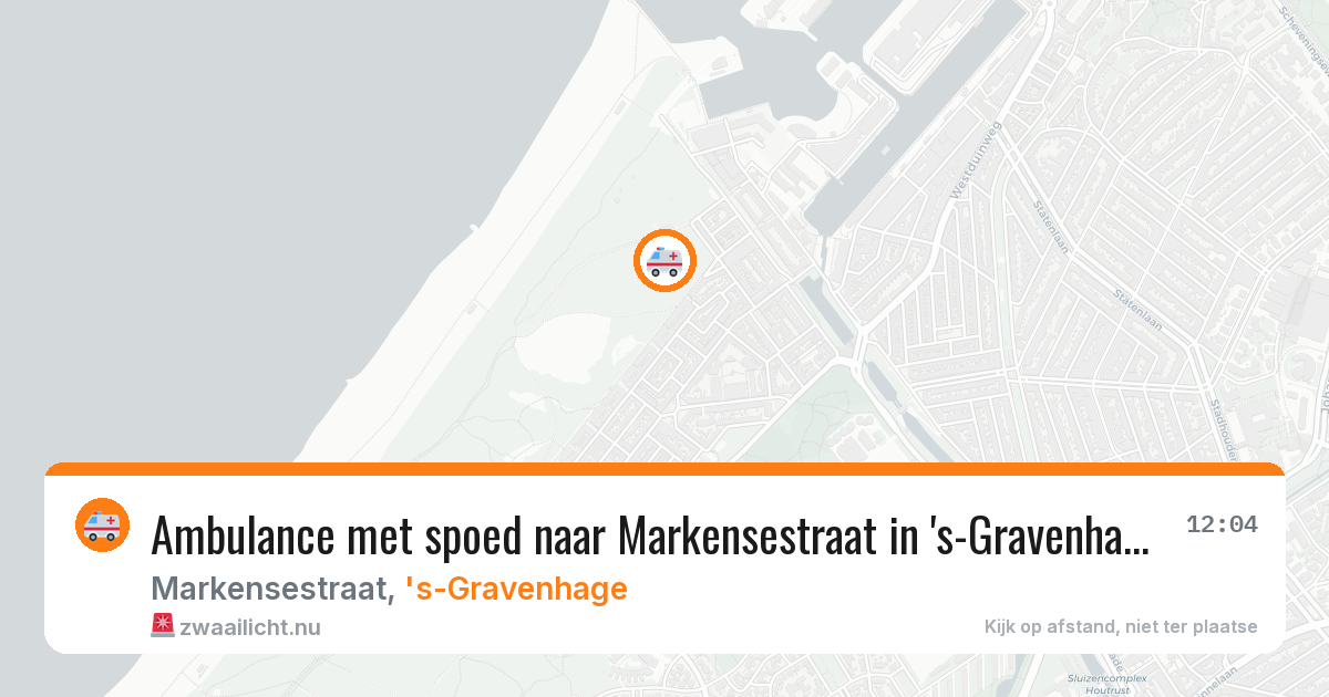 Ambulance met spoed naar Markensestraat in 's-Gravenhage — 14 mei 2026