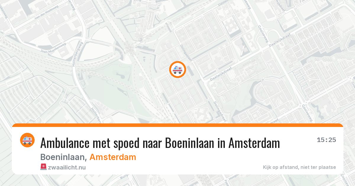 Ambulance met spoed naar Boeninlaan in Amsterdam — 18 jul 2026