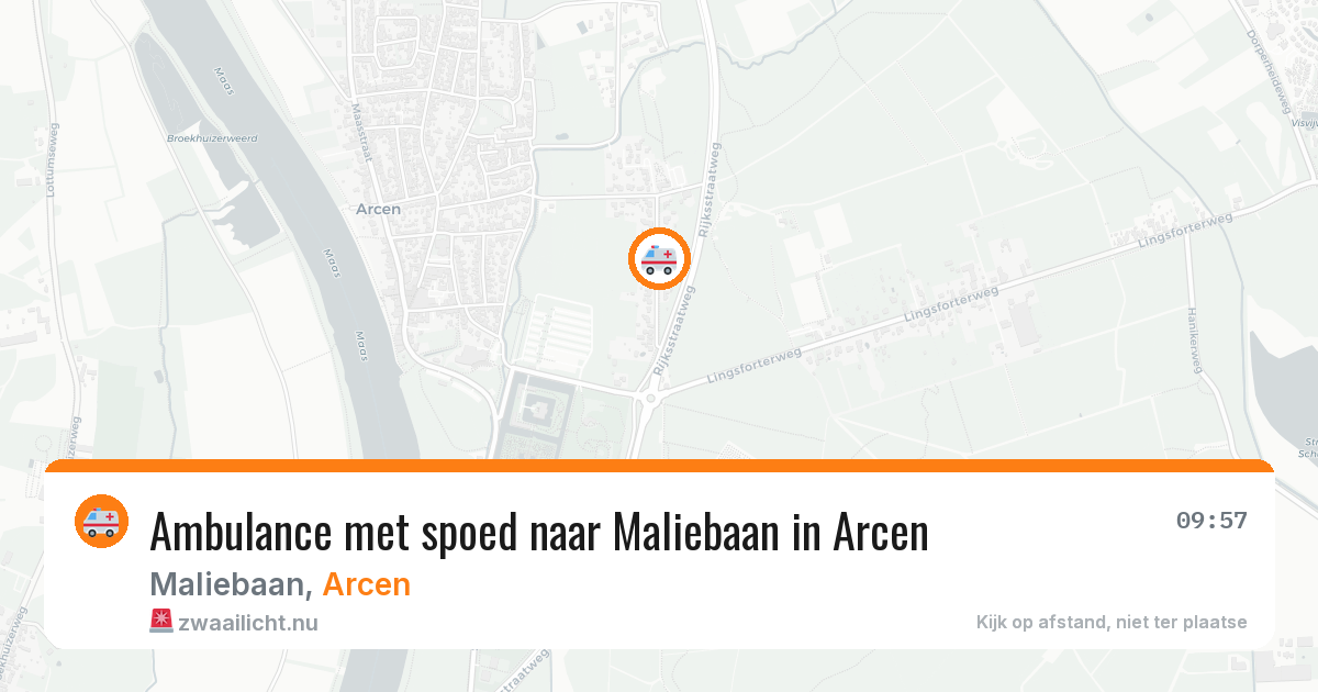 Ambulance met spoed naar Maliebaan in Arcen — 19 mrt 2026
