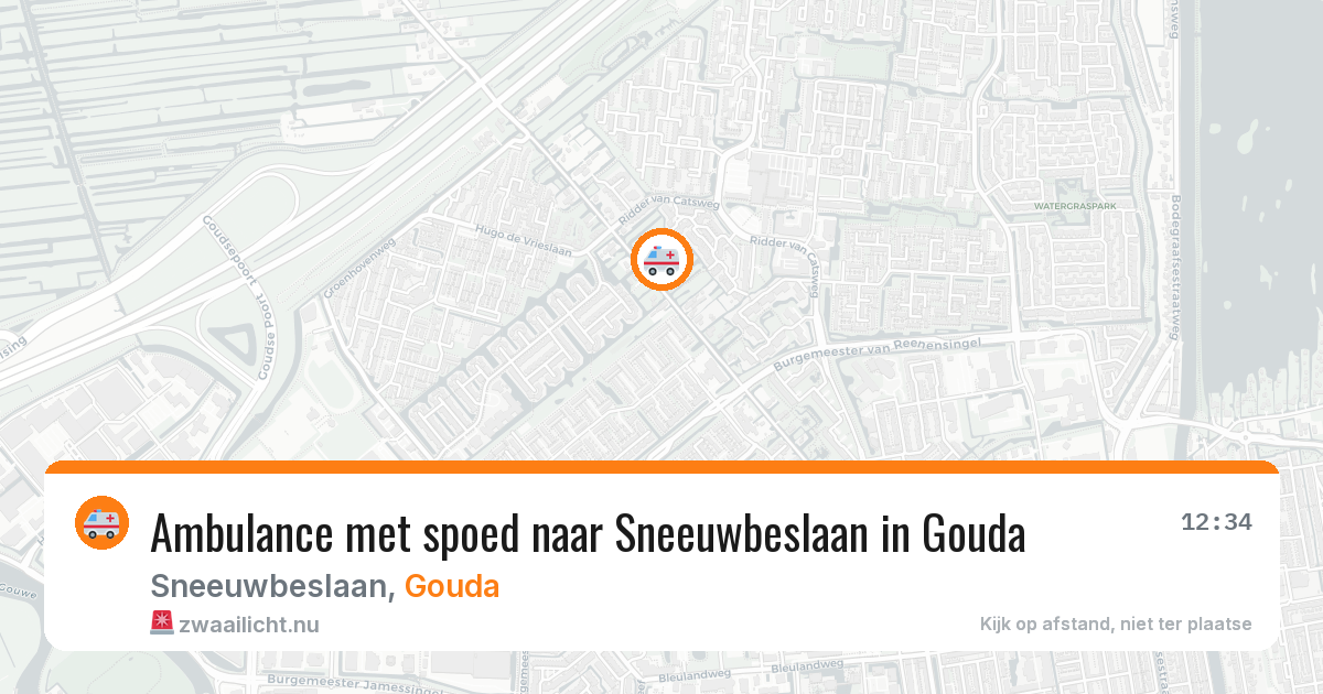 Ambulance met spoed naar Sneeuwbeslaan in Gouda — 22 apr 2026