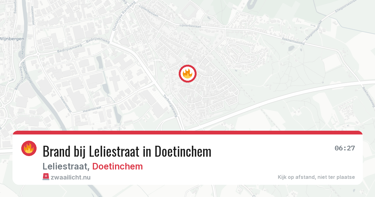 Brand bij Leliestraat in Doetinchem — 23 jul 2026