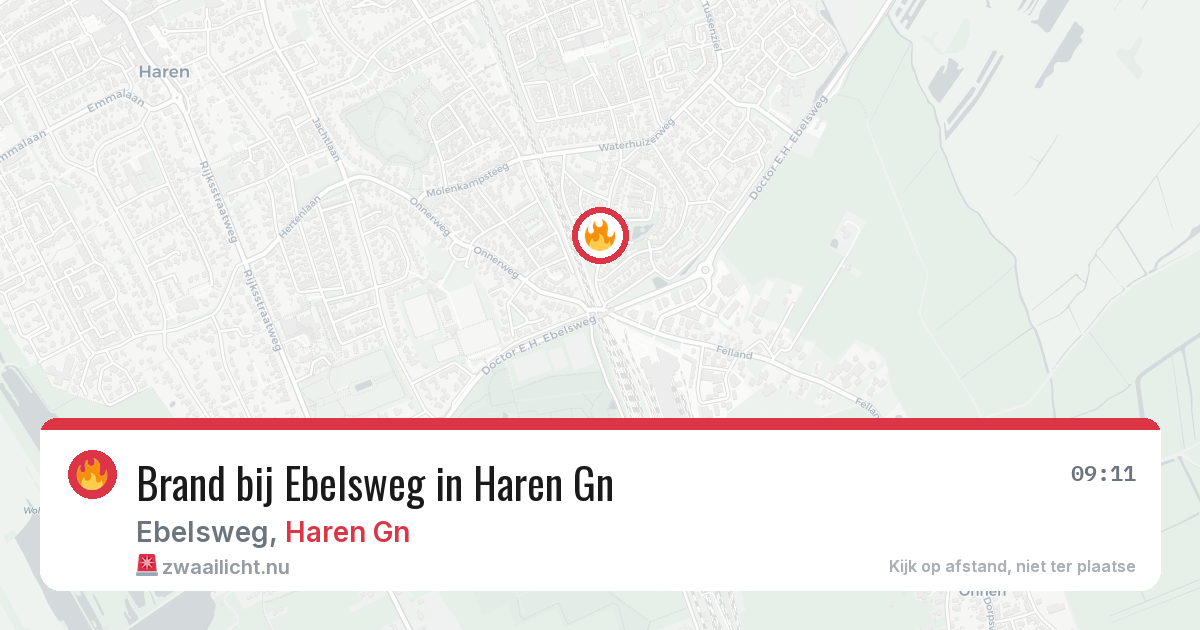 Brand bij Ebelsweg in Haren Gn — 7 apr 2026