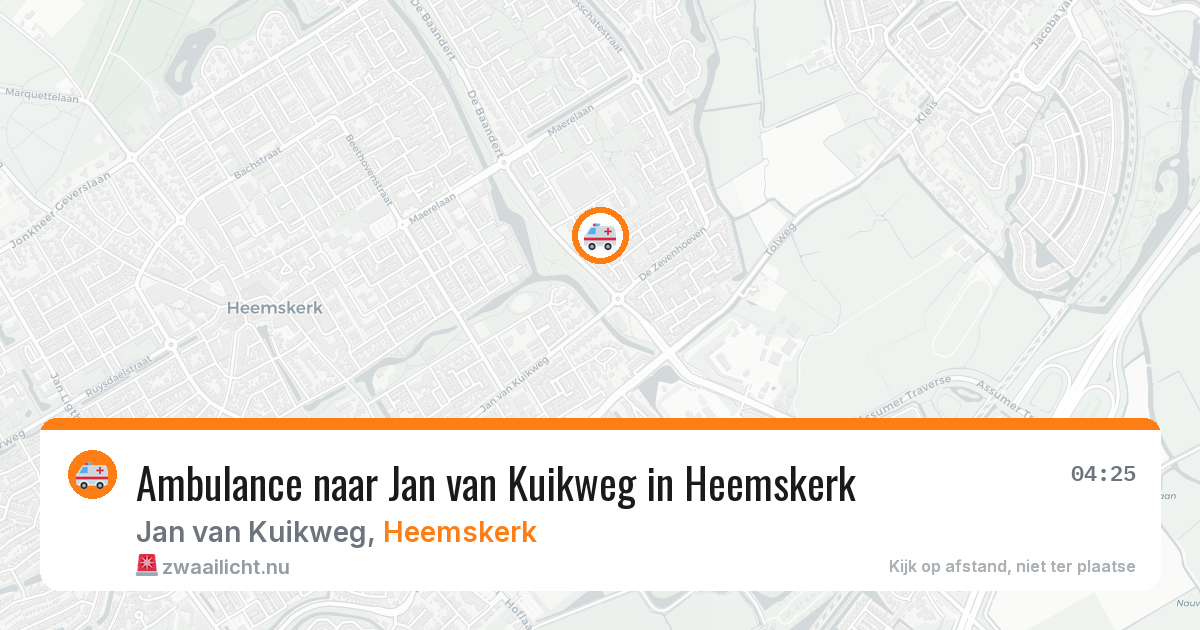 Ambulance naar Jan van Kuikweg in Heemskerk — 21 jul 2026