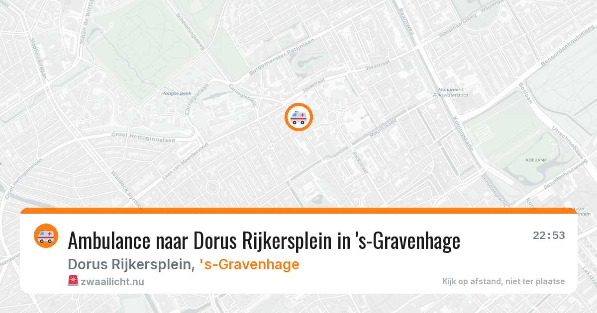 Ambulance naar Dorus Rijkersplein in 's-Gravenhage — 27 mei 2026