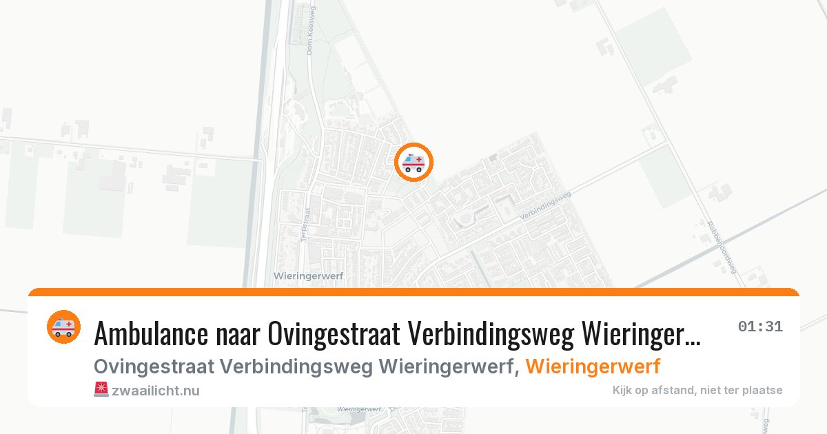 Ambulance naar Ovingestraat Verbindingsweg Wieringerwerf in Wieringerwerf — 23 mei 2026