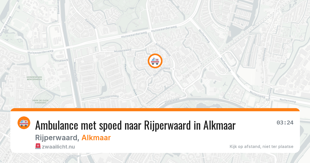 Ambulance met spoed naar Rijperwaard in Alkmaar — 20 jul 2026