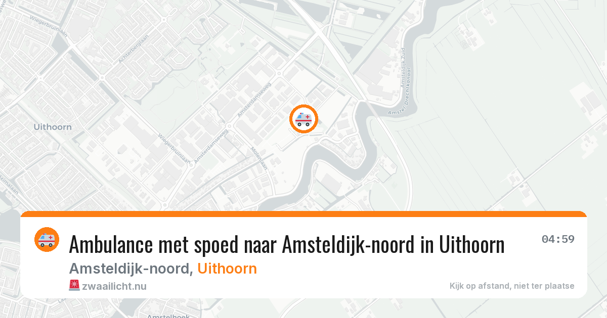 Ambulance met spoed naar Amsteldijk-noord in Uithoorn — 15 jul 2026