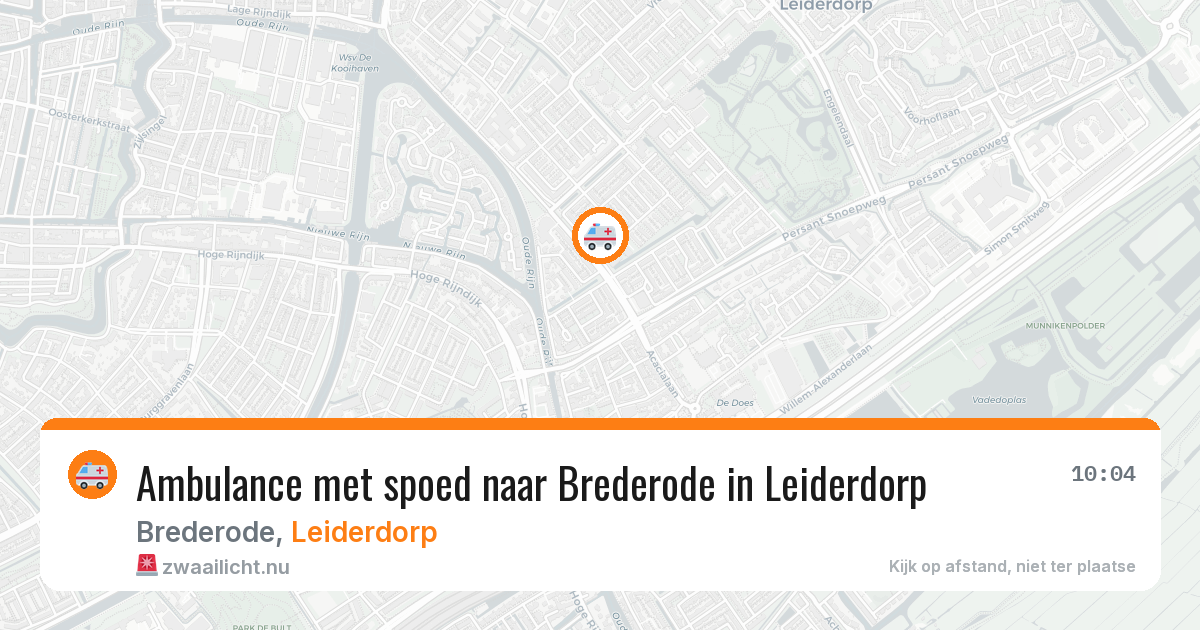 Ambulance met spoed naar Brederode in Leiderdorp — 13 jul 2026