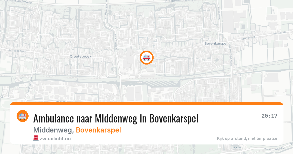 Ambulance naar Middenweg in Bovenkarspel — 15 mei 2026