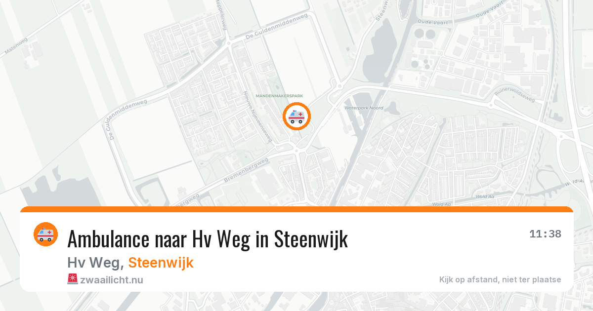 Ambulance naar Hv Weg in Steenwijk — 30 mrt 2026