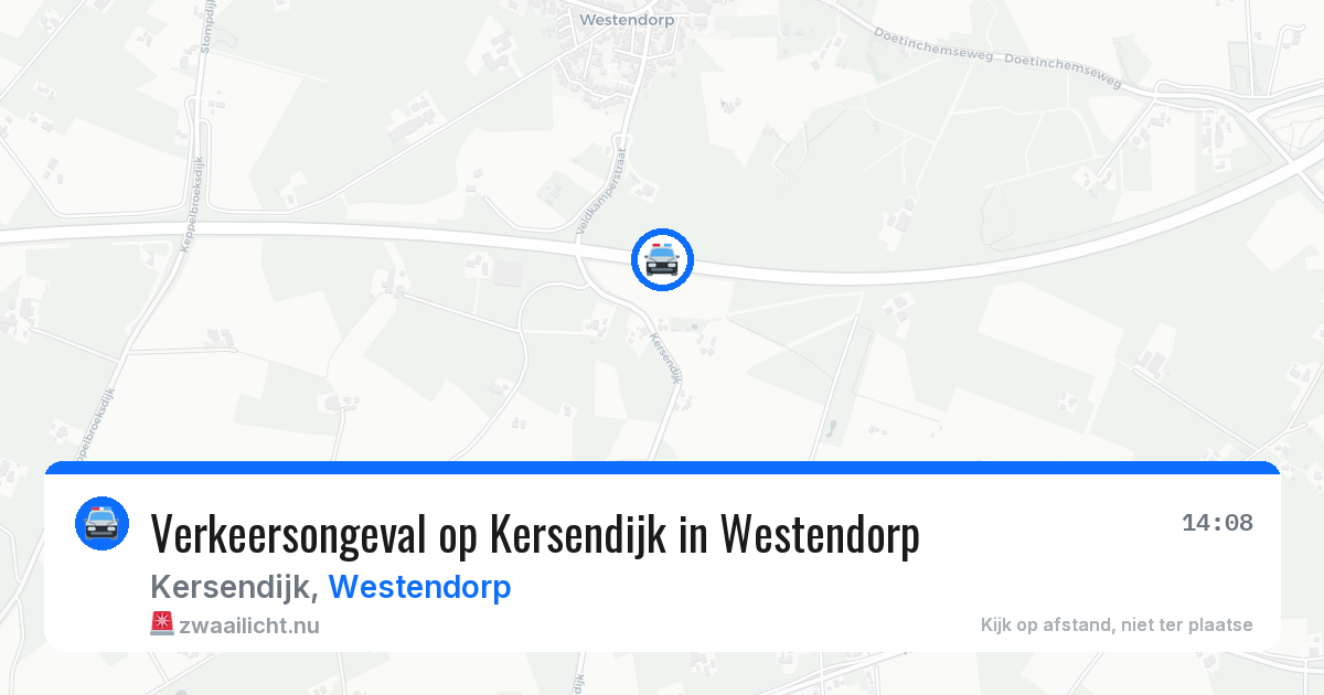 Verkeersongeval op Kersendijk in Westendorp — 19 jul 2026